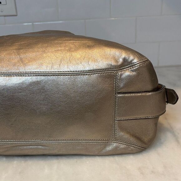 Coach Purse Handbag Leather Maggie Mia  Metallic Soft Hobo Shoulder Bag - HTF - Picture 9 of 16